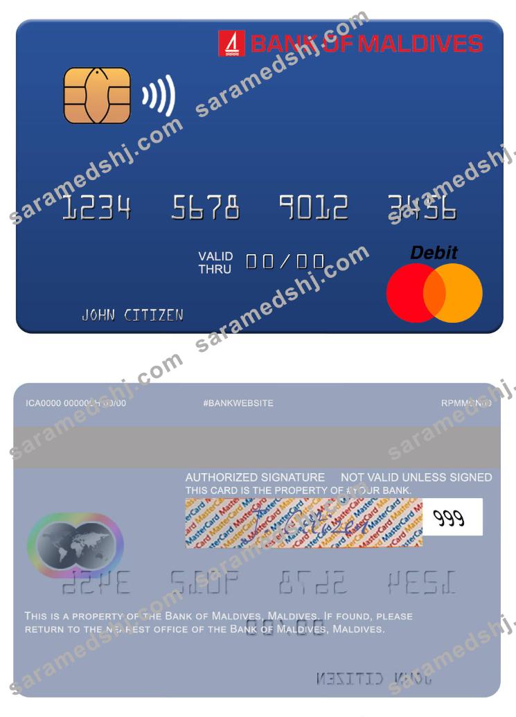 Maldives Bank of Maldives mastercard
